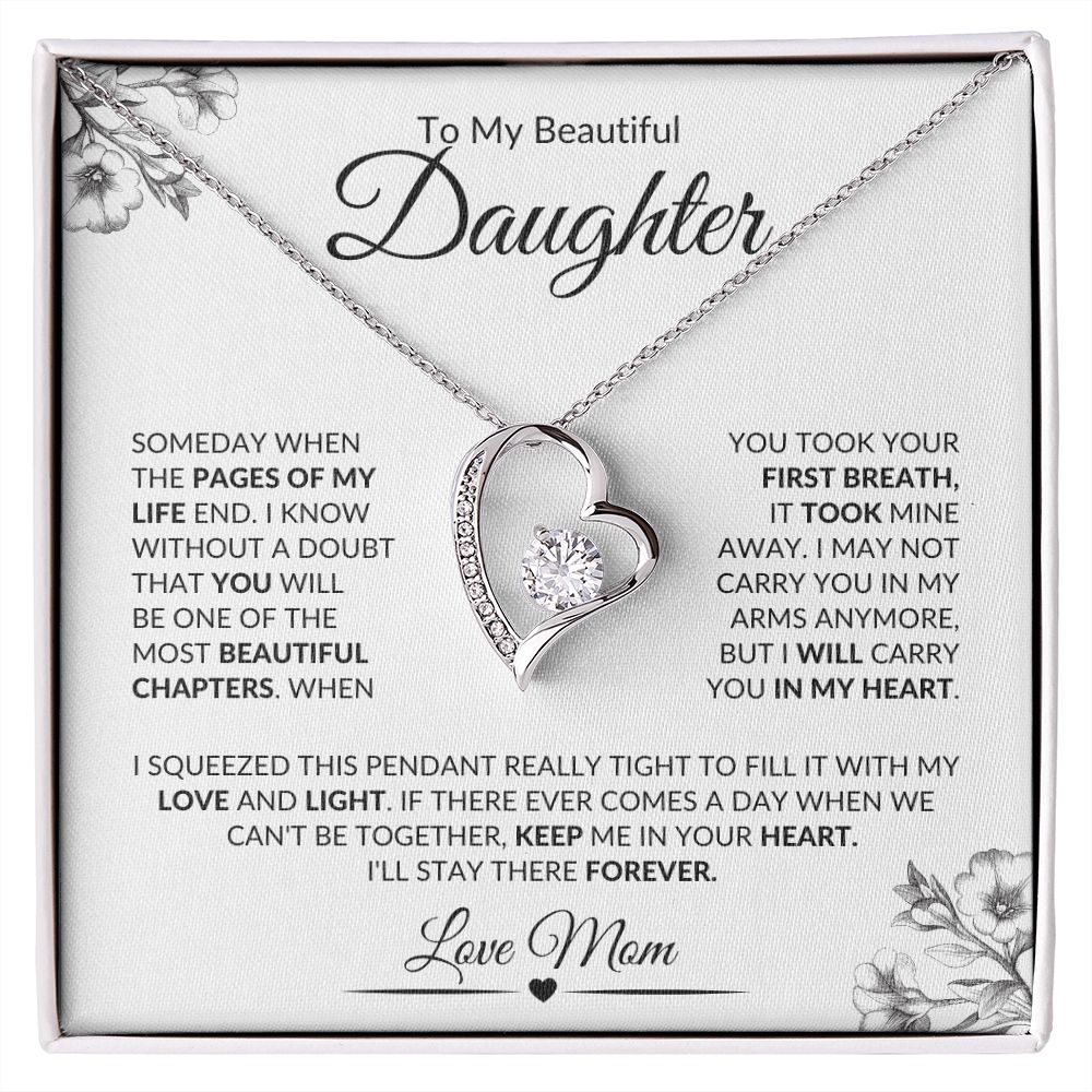 My Most Beautiful Chapter| Love Mom| Forever Love Necklace