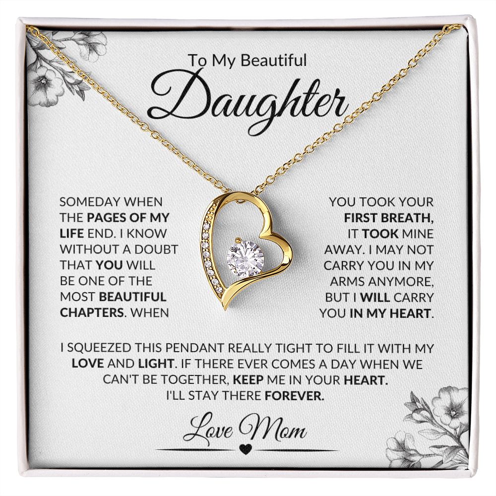 My Most Beautiful Chapter| Love Mom| Forever Love Necklace