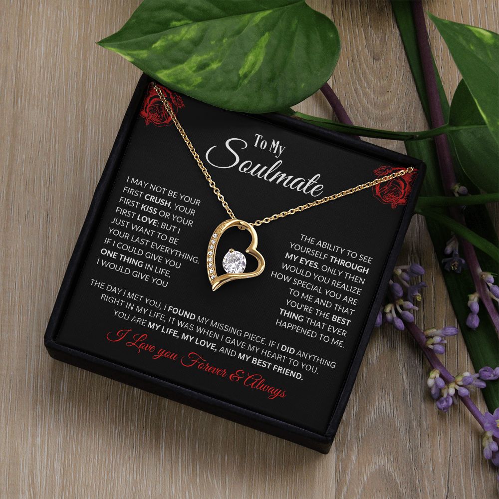 To My Soulmate- I May Not Be Your First Kiss- Forever Love Necklace