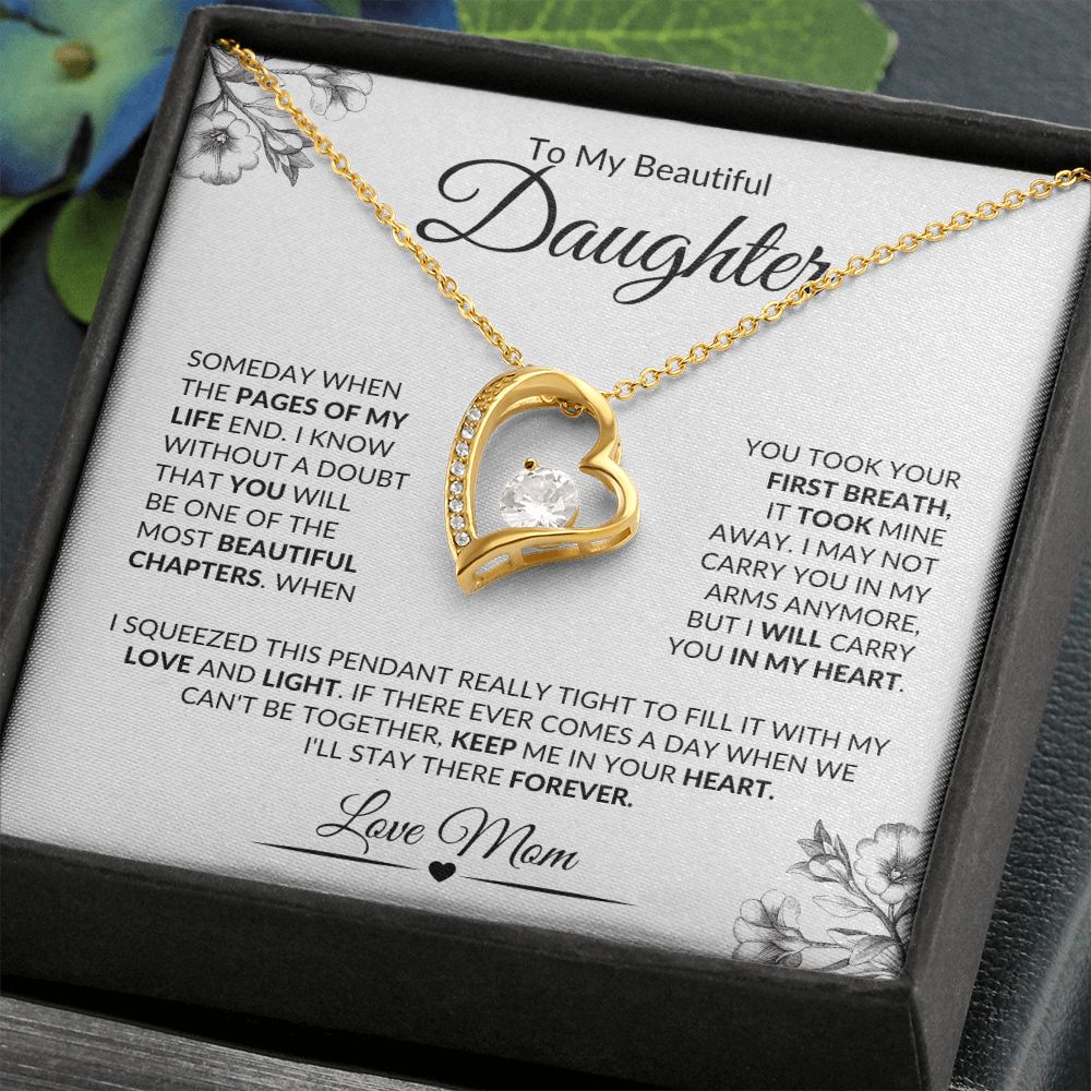 My Most Beautiful Chapter| Love Mom| Forever Love Necklace